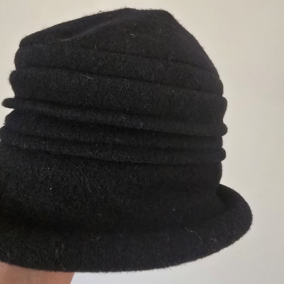 SCALA PRONTO Vintage Womens Black 100% Wool Hat - Picture 2 of 6